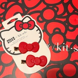 Hello Kitty Red Bow Hair Accessories